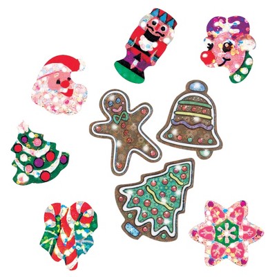 Trend Enterprises Sparkle Stickers, Holiday Celebrations Themed, Jumbo ...