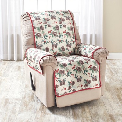 Lakeside Recliner Chair Cover - Harvest Reversible Furniture Protector for Thanksgiving