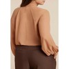 ELOQUII Sheer Neck Tie Blouse - 3 of 4