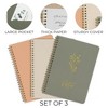 ZICOTO Aesthetic Spiral Notebook Set of 3 For Women - Cute College Ruled Journals For Journaling And More - 2 of 4
