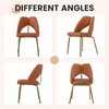 Upholstered Dining Chairs Set of 2, Modern PU Leather Kitchen Side Chairs, Farmhouse Dining Room Chair with Waterproof Surface and Metal Legs - 4 of 4
