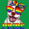 Adult Design By Humans Pit Bull Rainbow Pride Dog By Luckyst T-Shirt - 2 of 2