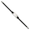 Chisel Stainless Steel Polished Black Woven Leather 8.25" ID Bracelet - 4 of 4