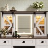 ORRD Farmhouse Makeup Vanity Desk with Lighted Mirror & Stool, Dressing Table with Charging Station & Storage - 3 of 4