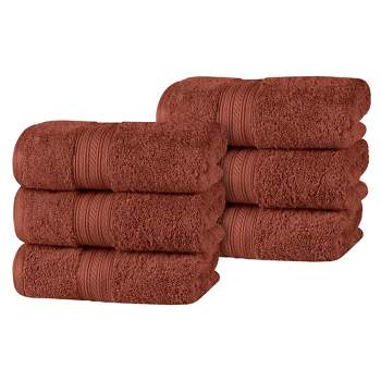 Cotton Plush Soft Highly-Absorbent Heavyweight Luxury Hand Towel Set of 6 by Blue Nile Mills