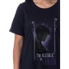 Wednesday Womens' I'm Allergic To Color Nightgown Sleep Pajama Shirt Black - 3 of 4