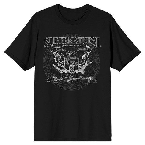 Supernatural Crest Men #39 s Black T shirt medium : Target