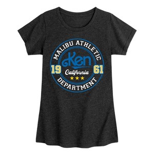 Girls' - Barbie - Malibu Athletic Dept Ken Fitted Short Sleeve Graphic T-Shirt - 1 of 4