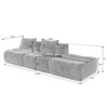 TiramisuBest 108 Inch Sofa Oversized Chenille 3 Seater Compressed Sofa No Assembly Cloud Soft Lounge Ready for Apartment Living Room - 4 of 4