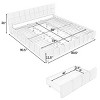 California King Upholstered Platform Bed with Headboard and Underbed Drawers, Chenille Fabric Frame Bed for Bedroom-Baofuwish - 4 of 4