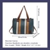 FATMOON Women's canvas shoulder bag, women's striped contrasting canvas crossbody bag, large capacity tote bag - 3 of 4