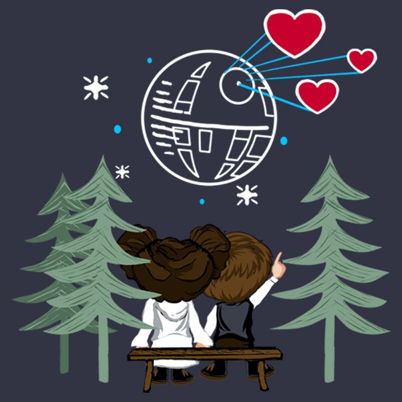 Women's Star Wars Valentine's Day Han and Leia Holding Hands T-Shirt, 2 of 5