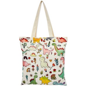 Wrapables Zippered Canvas Tote Bag, Reusable Grocery Shopping Bag - 1 of 4