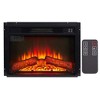 Gulches 23 in Wall Mount Metal Electric Fireplace Black 1400W Remote LED Log Set Ultra Th in 1pc No Mantel Surround - 3 of 4
