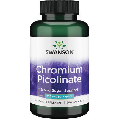 Swanson Mineral Supplements Chromium Picolinate 200 mcg
