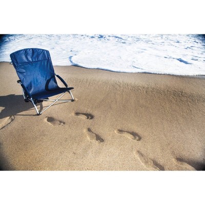 Navy Collapsible Outdoor Chair with Cushions and X-Base