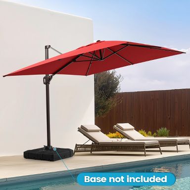 cantilever patio umbrella target Crestlive Products 9x11FT Cantilever Umbrella Outdoor UV30+ 360 Degree Rotation Offset Umbrella 6 Heights Adjustable Cantilever Patio Umbrella