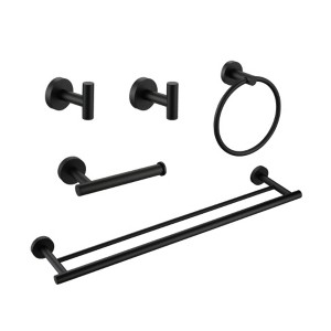 5-Part Wall-Mounted Towel Bar Collection for the Bathroom - Complete Storage Solution - 1 of 4