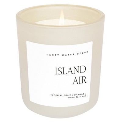 Sweet Water Decor Island Air 15oz Tan Matte Candle Jar