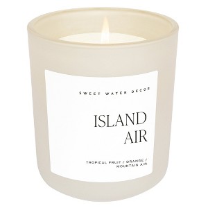 Sweet Water Decor Island Air 15oz Tan Matte Candle Jar - 1 of 3