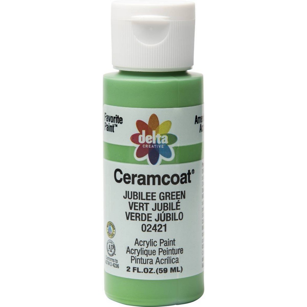 2 fl oz Acrylic Craft Paint Jubilee Green - Delta Ceramcoat: Non-Toxic Water-Based, Art & Stationery, Ages 13+