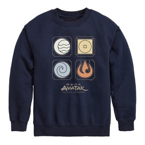Boys' - Avatar: The Last Airbender - Nations Symbols Graphic Long Sleeve Fleece Sweatshirt - 1 of 4