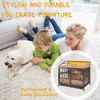 Kumasinova Small/Large Dog Crate Furniture with Storage,Multifunctional Dog Kennel Indoor with Dual Doors,Dog Crates for Large/Small Dogs,Black Brown - 3 of 4