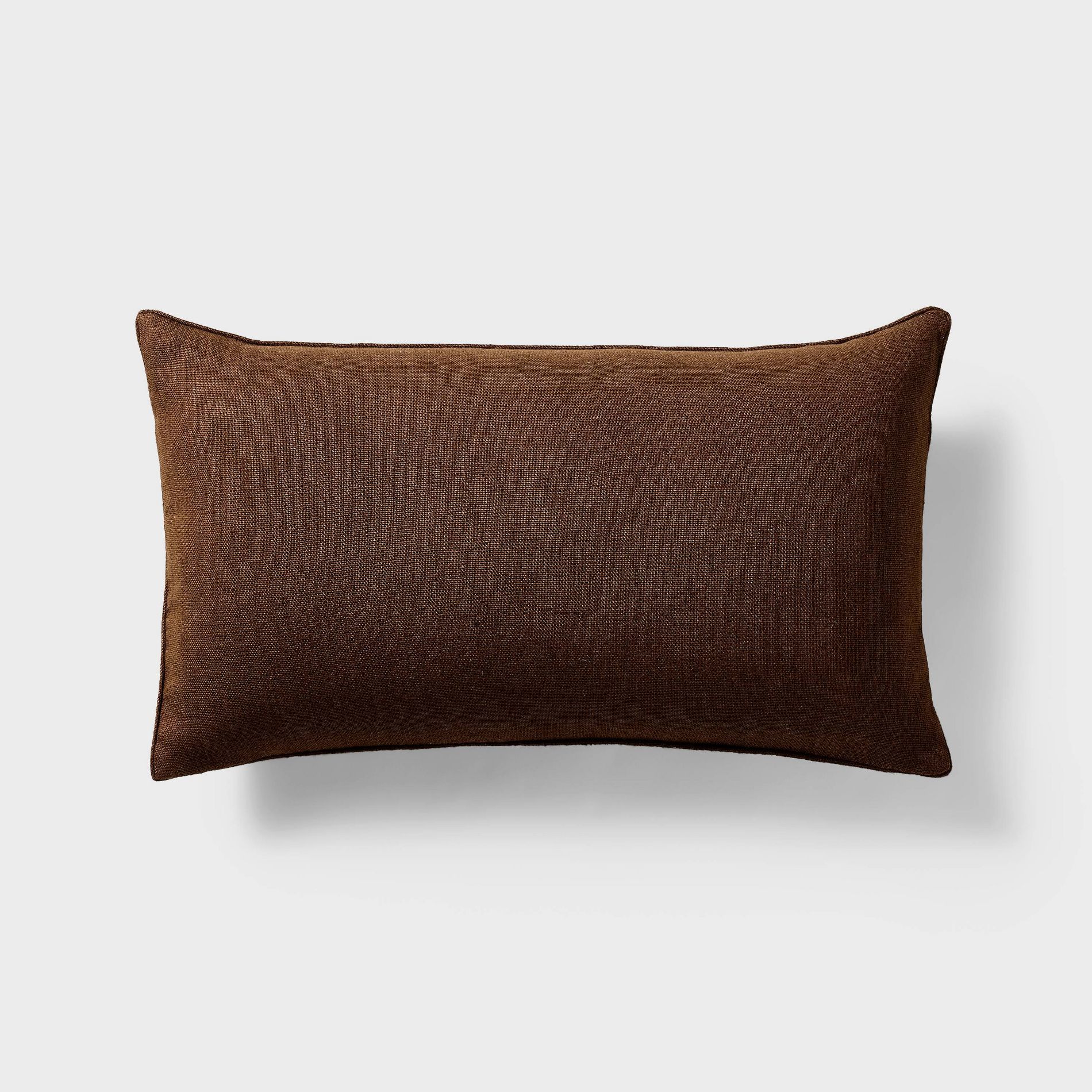 Lumbar Linen Throw Pillow Coffee Brown - Threshold™ a collection with @ThisOakHouse
