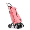 Rolser I-Max Tweed 4 Wheel 2 Swivelling Foldable Shopping Trolley Coral - 4 of 4