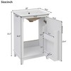 NicBex 20" Modern Matte Finish Small Bathroom Vanity with Top Ceramic Sink,Freestanding Vanity Cabinet with 1 Door&Basin,1.38"Pre-drilled Faucet - 4 of 4