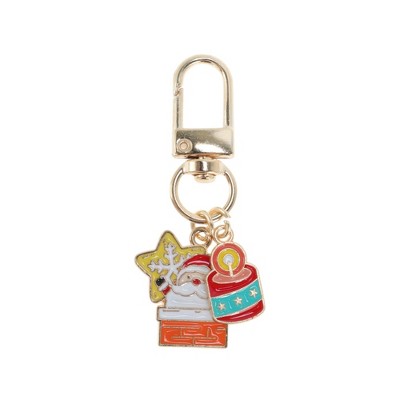 Unique Bargains Christmas Keychain Lobster Clasp Zinc Alloy Multicolored 2.17" 1 Pc
