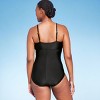 Women's Full Coverage Shirred Front One Piece Swimsuit - Kona Sol™ Black - image 4 of 4