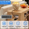 Dolonm 70.86" Extra Long Console Desk with 5-layer Storage Rack,of Shelves Power Outlet&USB Ports,for Entrances,Corridors,Behind Sofas - 4 of 4