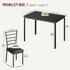 5 Piece Kitchen Dining Room Table Chair Set for Small Space, Indoor Modern Dinette Set for 4, Square Dinner Table Set for Dinette, Breakfast - 2 of 4
