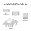 NicBex Metallic Printed Comforter Set Bedding Set Contemporary Soft Microfiber Fabric Quilt Set, Machine Washable - 2 of 4