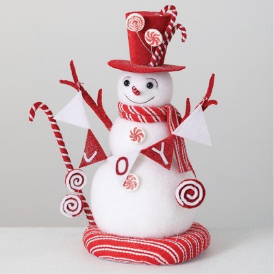 Sullivans Decorative Figurine Snowman 18.5"H Red