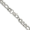 Chisel Stainless Steel Polished 8mm 20" Figaro Chain Necklace - 4 of 4