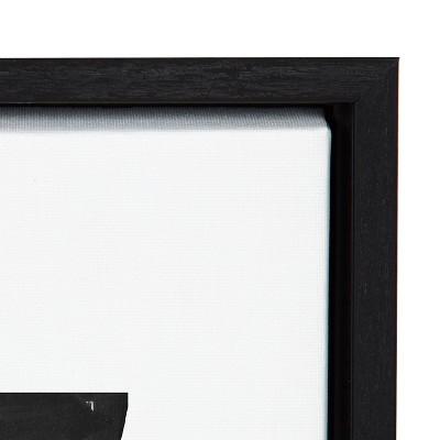 Black and White Abstract Canvas Art Set with Polystyrene Frame