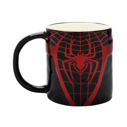 Marvel Spider-man Spiders & Webs 16 Oz Black Ceramic Mug : Target