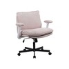 Kumasinova Modern Ergonomic Desk Chair with Wide Seat & Flip-Up Armrests,Upholstered Office Chair with Wheels,Swivel Chair for Home Office - 3 of 4