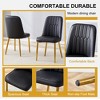 Modern dining chairs, equipped with PU artificial leather backrest cushions and metal legs, suitable for restaurants, kitchens, and bedrooms - 4 of 4