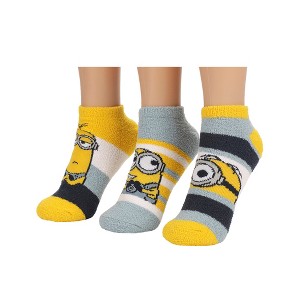 Minions Stewart, Kevin and Bob Womens Ankle Socks 3 Pack - 1 of 4