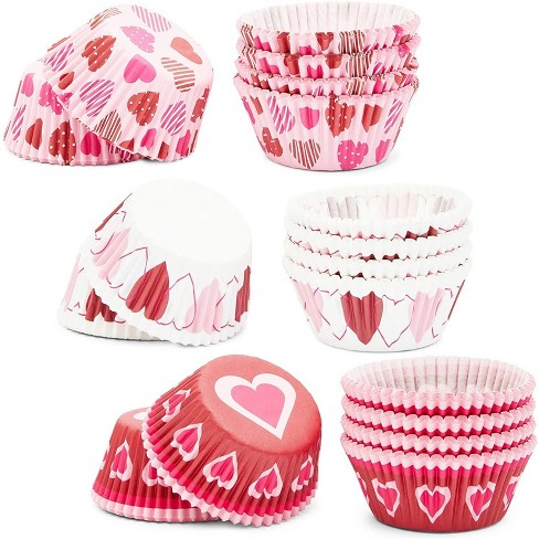 100 Piece Heart Design Cupcake Liners, Cupcake accessories