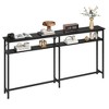 Console Table Narrow Long, 2 Tier Hallway Table with Storage Shelves - 4 of 4
