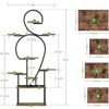 SEVOBAL Planter Stands and Holders Carbonized Wood Plant Stands Shelf Durable and DIY Plant Holder Multi Flower Stands, Walnut black, 31.9"*11.08"*63" - 2 of 4