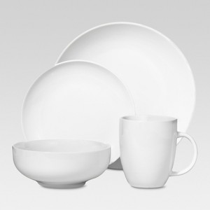 16pc Porcelain Coupe Dinnerware Set White - Threshold™ - 1 of 4