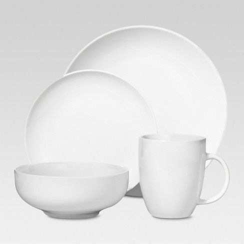 16pc Porcelain Coupe Dinnerware Set White Threshold Target