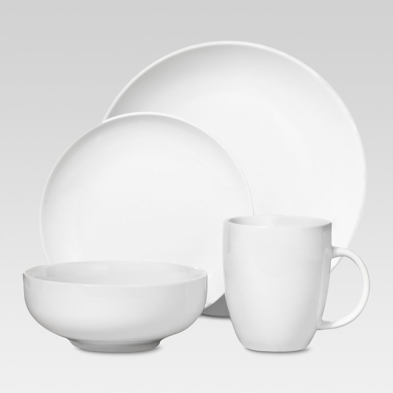 16pc Porcelain Coupe Dinnerware Set White - Threshold&#8482;, 1 of 15