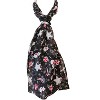Wrapables Lightweight Winter Holiday Christmas Scarf, Snowman & Snowflakes Black - 4 of 4