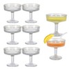 6PCS Pack Elegant Ribbed Martini Glasses - Vintage Coupe Glasses for Cocktails & Desserts - 4 of 4